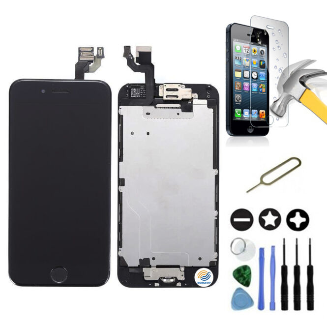 Ecran iPhone 6s LCD Vitre Tactile Complet sur Châssis pour iPhone 6s Blanc  4,7'' avec Outils Bouton Home Écouteur Interne Caméra De Face Tout Assemblé